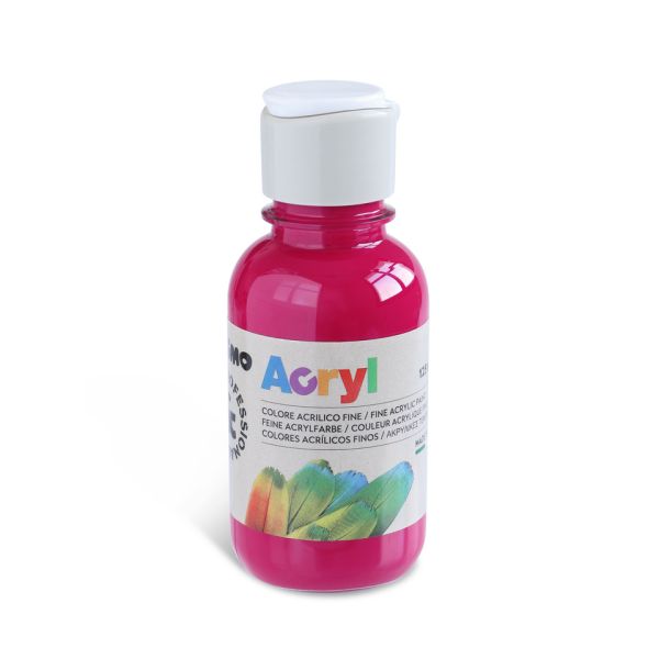Colore acrilico Primo in bottiglia PET con tappo dosatore 125 ml - 301 magenta - 402TA125301