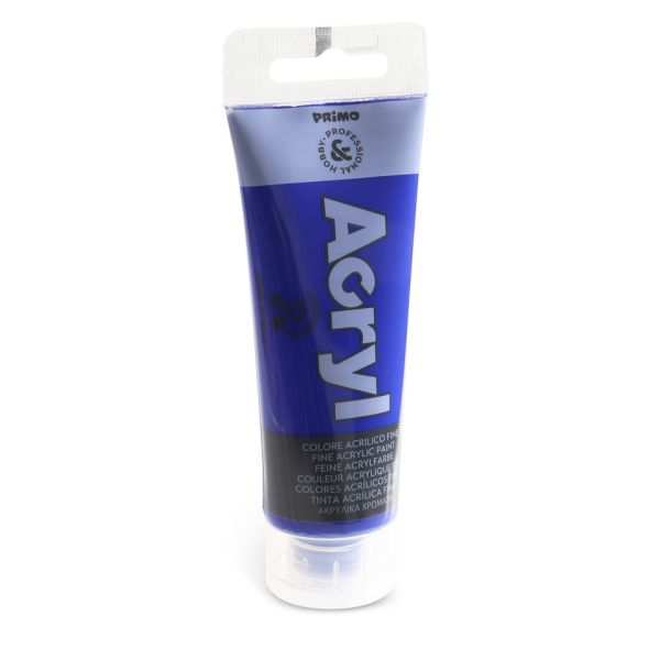 Colore acrilico Primo in tubetto in polietilene 75 ml - 500 blu oltremare 420TA75500