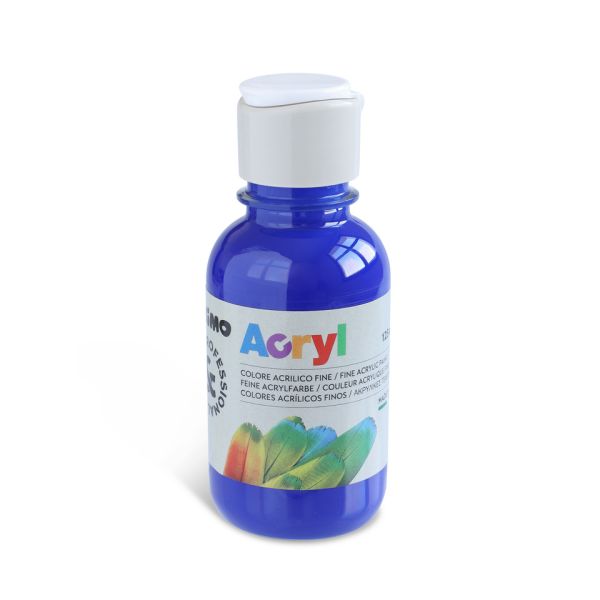 Colore acrilico Primo in bottiglia PET con tappo dosatore 125 ml - 500 blu oltremare - 402TA125500