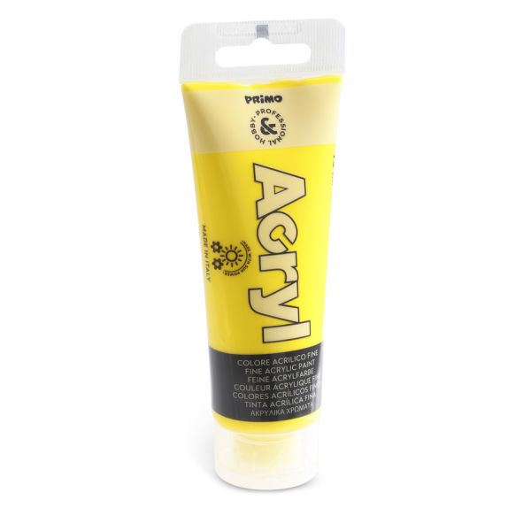 Colore acrilico Primo in tubetto in polietilene 75 ml 201 - giallo primario 420TA75201