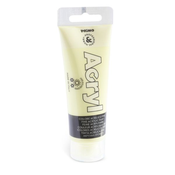 Colore acrilico Primo in bottiglia PET con tappo dosatore 75 ml - 212 giallo limone - 420TA75212