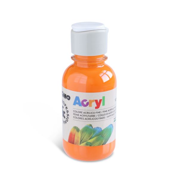 Colore acrilico Primo in bottiglia PET con tappo dosatore 125 ml - 250 arancio 402TA125250