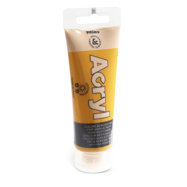 Colore acrilico Primo in bottiglia PET con tappo dosatore 75 ml - 270 giallo ocra - 420TA75270