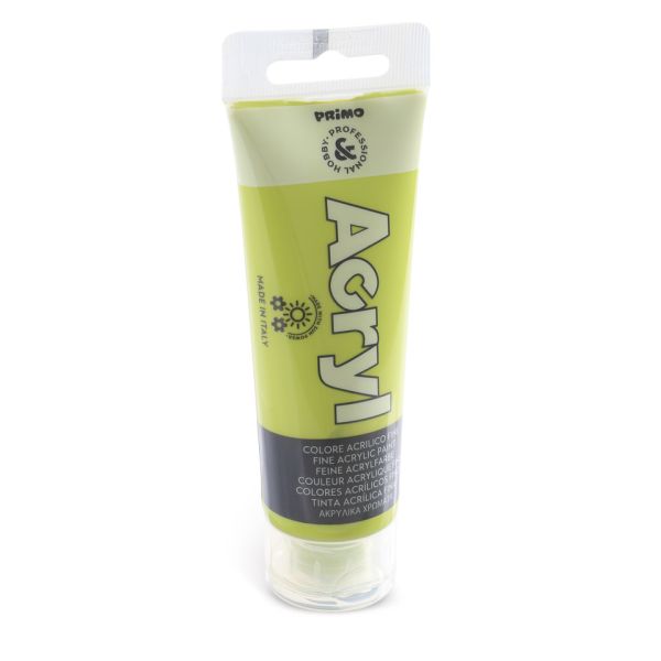 Colore acrilico Primo in bottiglia PET con tappo dosatore 75 ml - 600 verde chiaro - 420TA75600