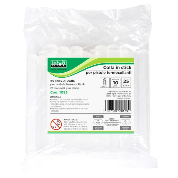 Colla a caldo Lebez diametro 11 mm - confezione 25 pezzi 1085
