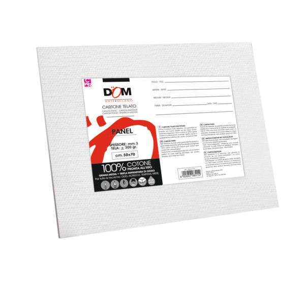 Cartone telato per pittura DOM 300 g 50x70 cm - bordo 3 mm - 354/5070