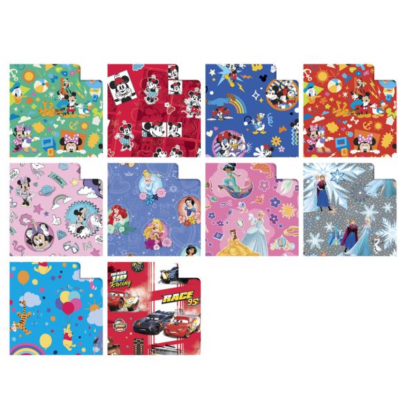 Carta regalo in fogli Rex-Sadoch fantasia Walt Disney - 70x100 cm - conf. 50 pezzi - W4550GEN