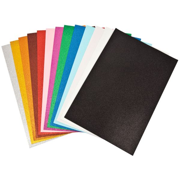 Foam in gomma Nikoffice EVA formato A4 colori assortiti adesivo - conf. 10 fogli - 23NIK131