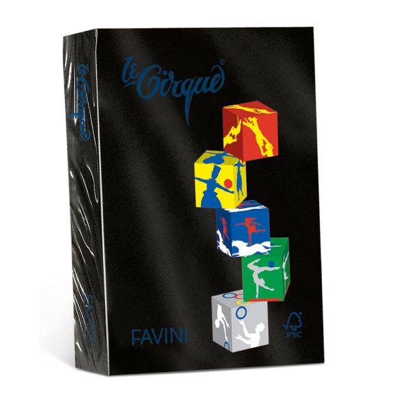 Carta colorata Favini Le Cirque A4 80 g/m² colori forti - risma da 500 fogli nero - A71A504