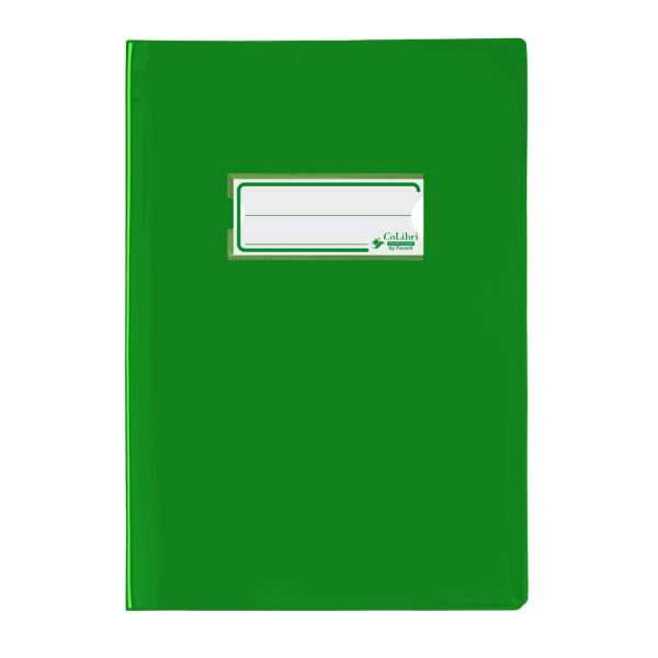 Copriquaderno A5 Colibrì con portanome e salva angoli - laccato - PE180 - conf. 24 pz - verde chiaro - 400184677