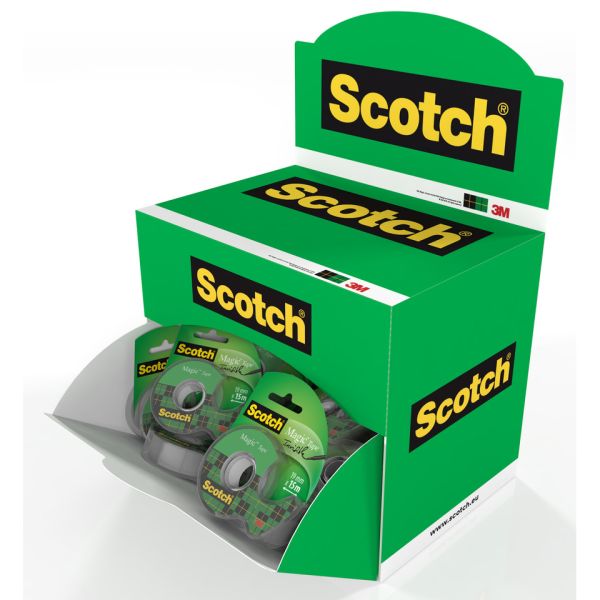 Espositore 72 nastri adesivi Scotch® Magic maxi chiocciola - 19 mm x 15 m - 7100131818