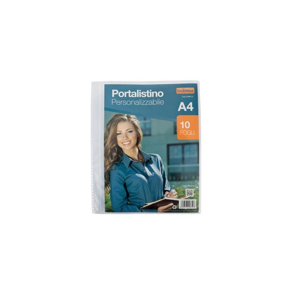 Portalistino personalizzabile Nikoffice A4 trasparente - 80 fogli 01NIK143