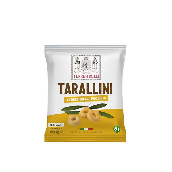 Tarallini tradizionali Pugliesi Terre dei Trulli in bustine monoporzione - conf. 100 pz - 35 g - 01-1757