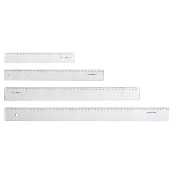 Righello Q-Connect trasparente 50 cm  KF00589