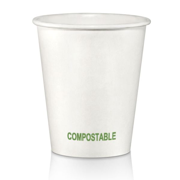 Bicchieri Dopla Green in carta compostabile - 180 ml bianco - conf. 50 pz - 33364