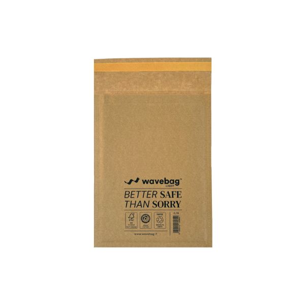 Buste per spedizione imbottite WaveBag CAC70 avana D/1 - 180x260 mm - conf. 200 pz