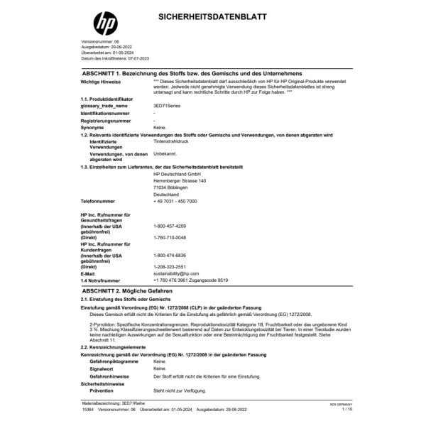 Cartuccia HP Ink 712 - 80 ml nero  3ED71A