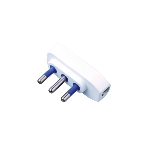 Spina di rete piatta 90° 2P+T 16A MKC conf. bulk bianca 492517933
