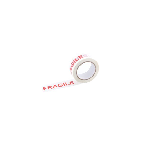 Nastro adesivo scritta 'FRAGILE' bianco/rosso Q-Connect - conf. 6 pezzi - 48 mm x 66 m - KF11206