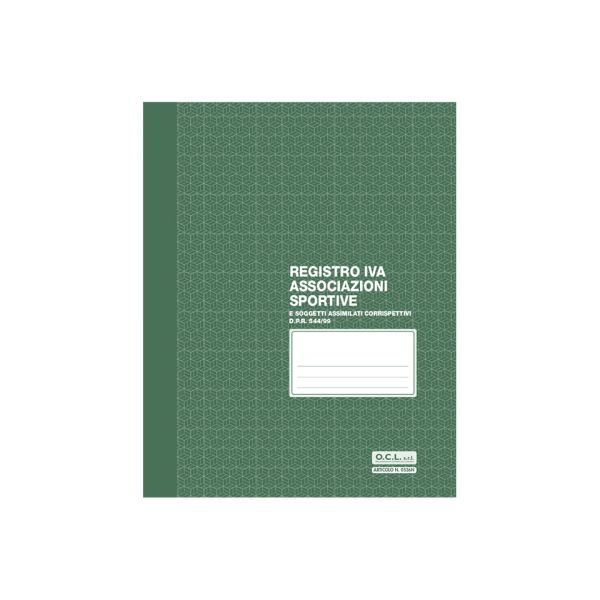 Registro IVA associazioni sportive O.C.L. - conf. da 5 registri - 23,5x29,7 cm - 0536N