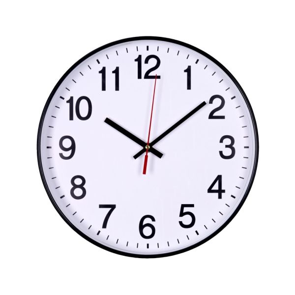 Orologio da parete in plastica Office Products Ø 30 cm nero 13223011-05