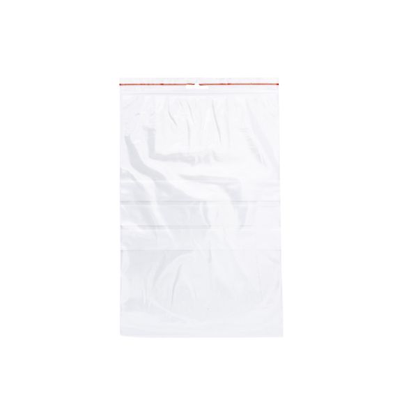 Buste trasp. chiusura grip in LDPE 50 μm Q-Connect con banda scrivibile - cont. alimentare - conf. 1000 pz - 20x30 cm