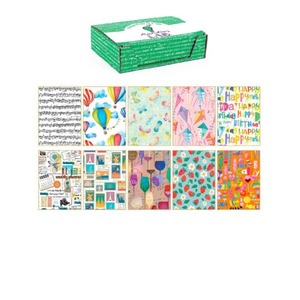 Carta regalo Kartos linea Fantasy 1 70x100 cm - conf. da 100 fogli in soggetti assortiti - 18338