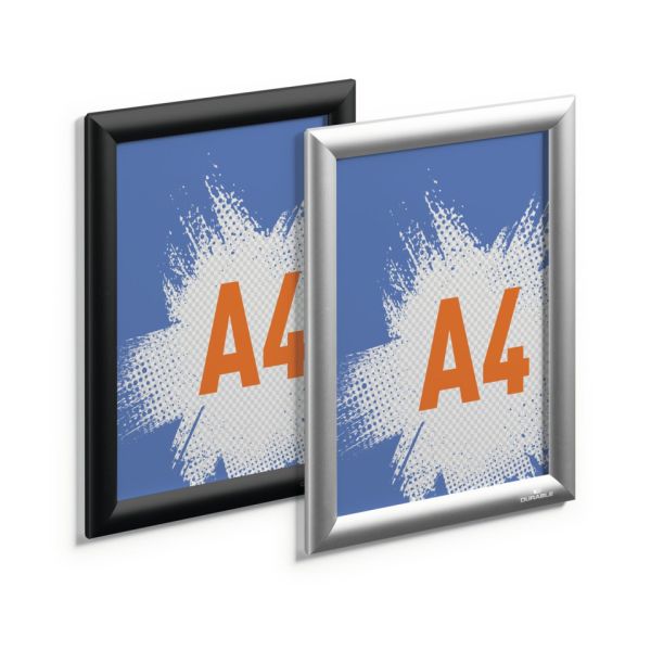 Cornice a scatto Durable in alluminio - argento metallizzato  A4 - 4796-23