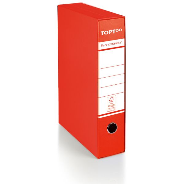 Registratore commerciale con custodia TOPToo by Q-Connect dorso 5 cm - 28,5x32 cm - rosso - 0201042/QM.RO