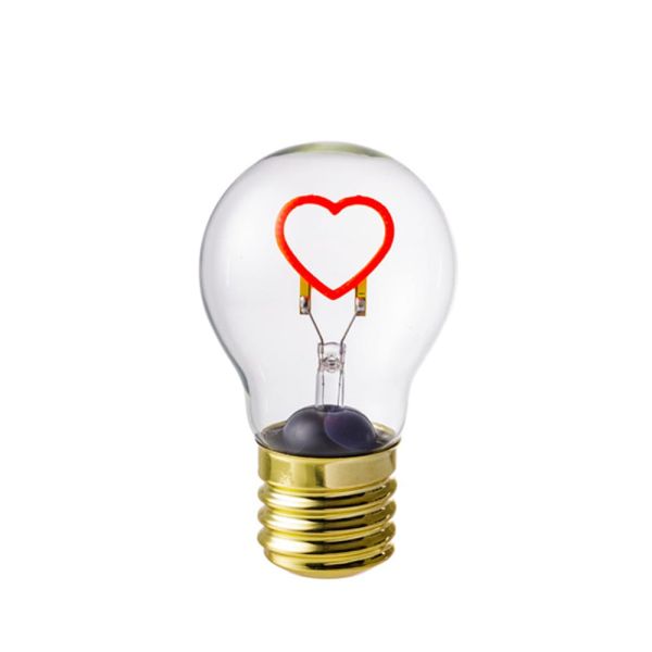 LAMPADINA LED LOVE CON CUORE San Valentino