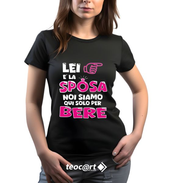 T-shirt addio al nubilato "Lei è la sposa..."