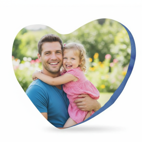 Cuscino Festa del papà a forma di cuore 40x40 con personalizzazione