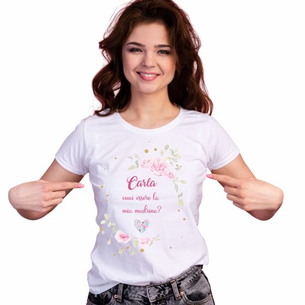 T-shirt vuoi essere la mia madrina?