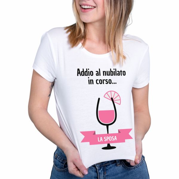 T-shirt addio al nubilato "La sposa" drink
