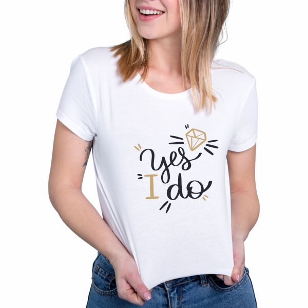 T-shirt addio al nubilato "Yes I do"