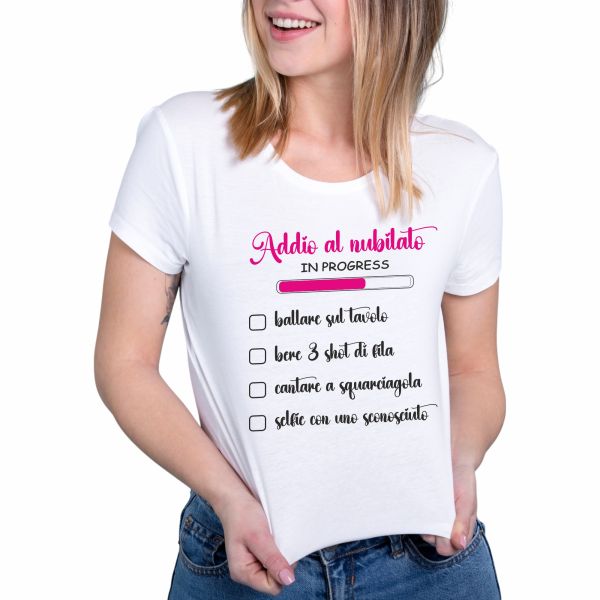T-shirt addio al nubilato "Checklist"