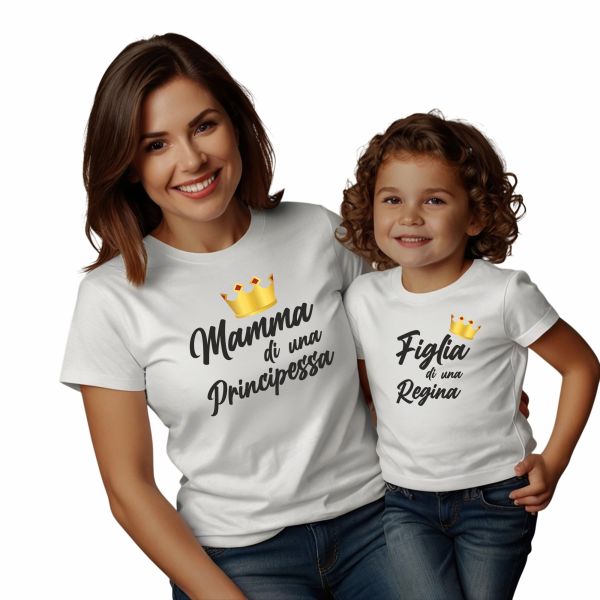 Kit t-shirt Mamma di una principessa...