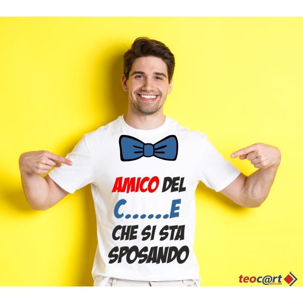 T-shirt addio al celibato "amico dello sposo"
