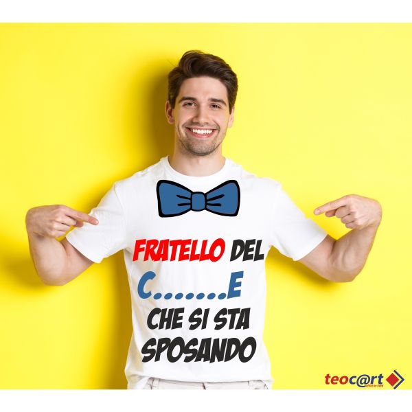T-shirt addio al celibato "fratello dello sposo"
