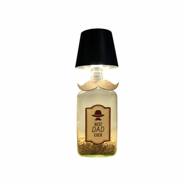 Bottiglia Lampada "Best Dad Ever"